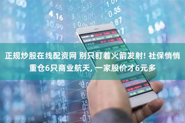 正规炒股在线配资网 别只盯着火箭发射! 社保悄悄重仓6只商业航天, 一家股价才6元多